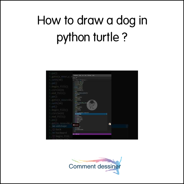 How to draw a dog in python turtle
